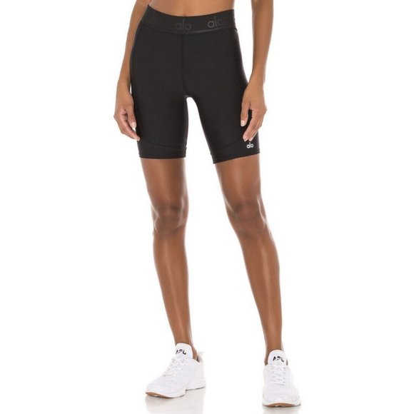 alo Rider Shorts Black Active Wear Sport Work Out